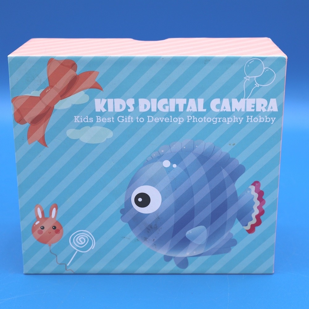 Kids Digital‎ Camera Blue Whale Design Educational Toy Gift Tested & works